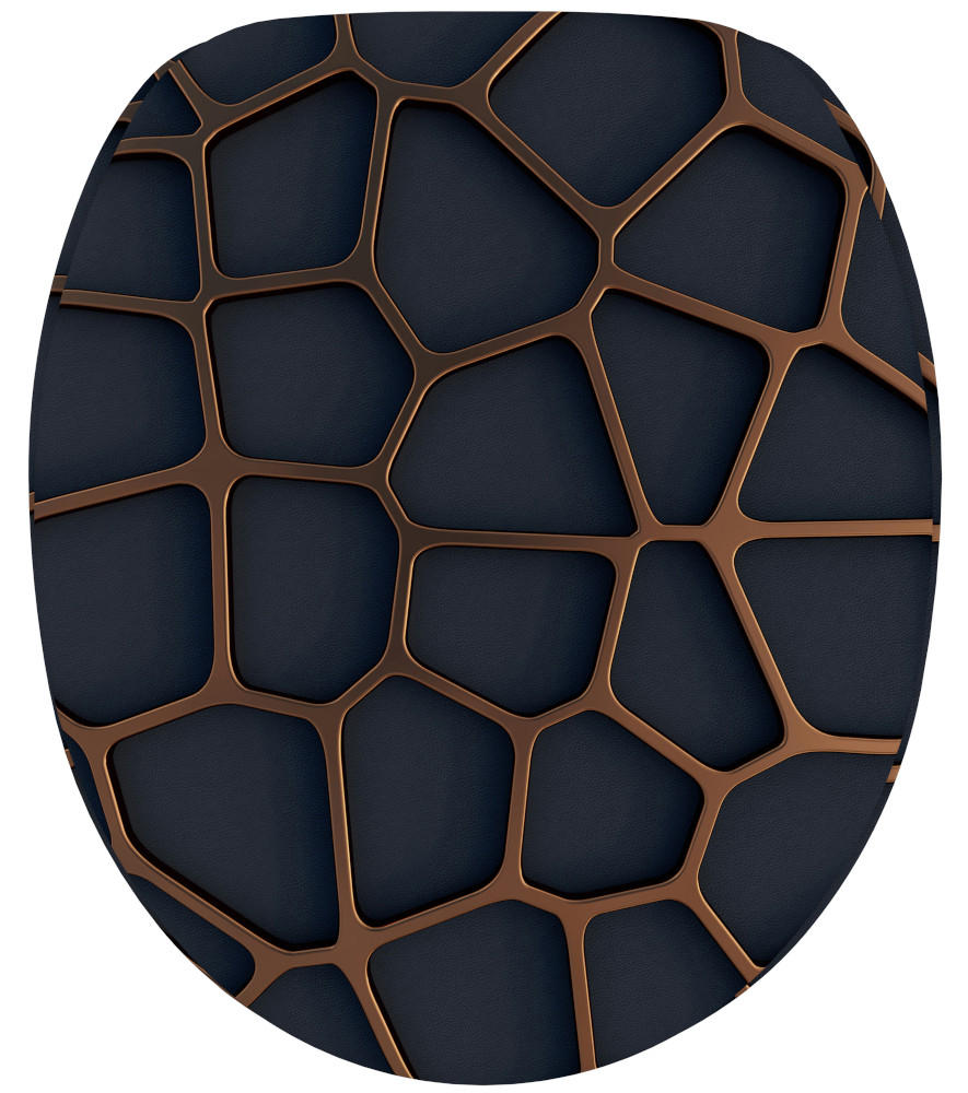 WC Sitz mit Absenkautomatik Mesh - Schwarz, Holzwerkstoff (38/6/47cm) - Sanilo