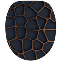 WC Sitz mit Absenkautomatik Mesh - Schwarz, Holzwerkstoff (38/6/47cm) - Sanilo