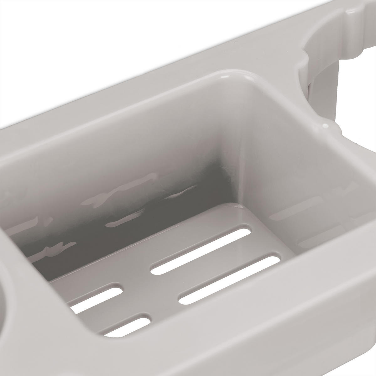 FÖHN-HALTERUNG - Grau, Kunststoff (30/9/10.5cm) - Relaxdays