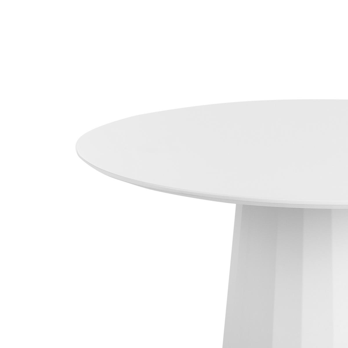 ESSTISCH Weiß 100 /100 cm Plato - Weiß, Metall (100/100/75cm) - Beliani