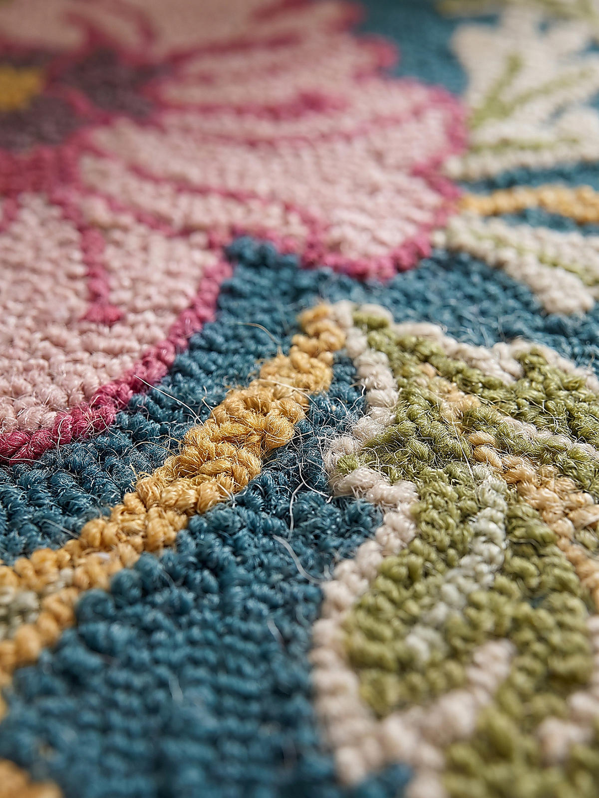 TEPPICHLÄUFER handgetuftet CHAR, Blütenmuster, Multi, 60 x 230 cm - Multicolor, Textil (60/230cm) - KADIMA DESIGN