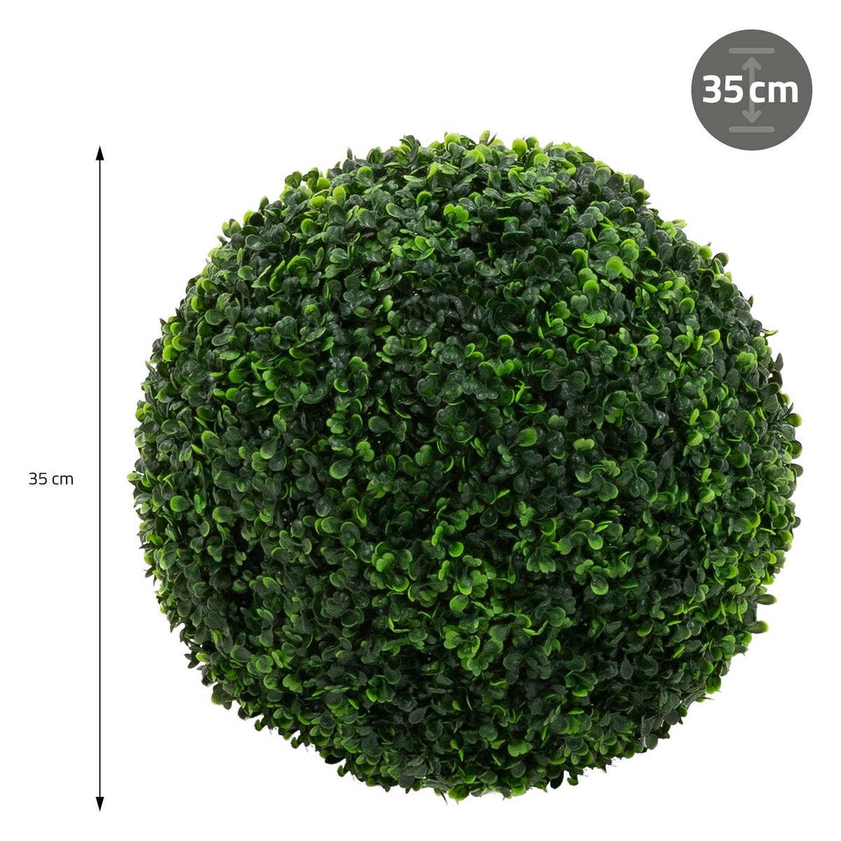 UMĚLÁ ZIMOLEZOVÁ KOULE, sada 2 ks, velká Ø 45 cm, zelená, z plastu - zelená barva, textil/plast (35cm) - ML-DESIGN