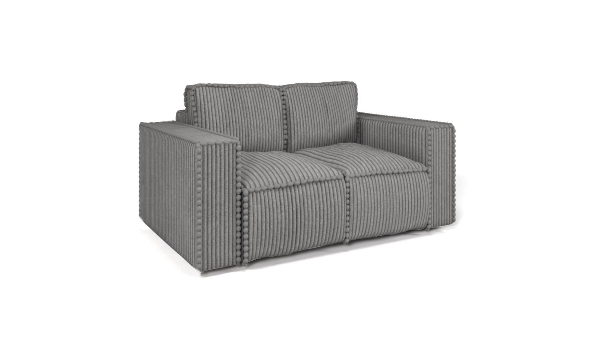 SOFA 2-sitzer Vajana - Grau, Holzwerkstoff/Textil (150/86/102cm) - Fun Möbel