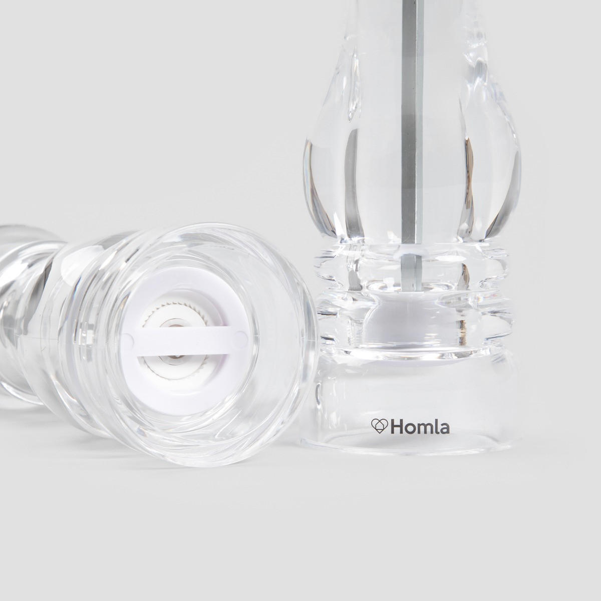 GEWÜRZMÜHLE Hallais 20 cm und 16 cm 2er-Set - Transparent, Kunststoff (8/20/8cm) - Homla