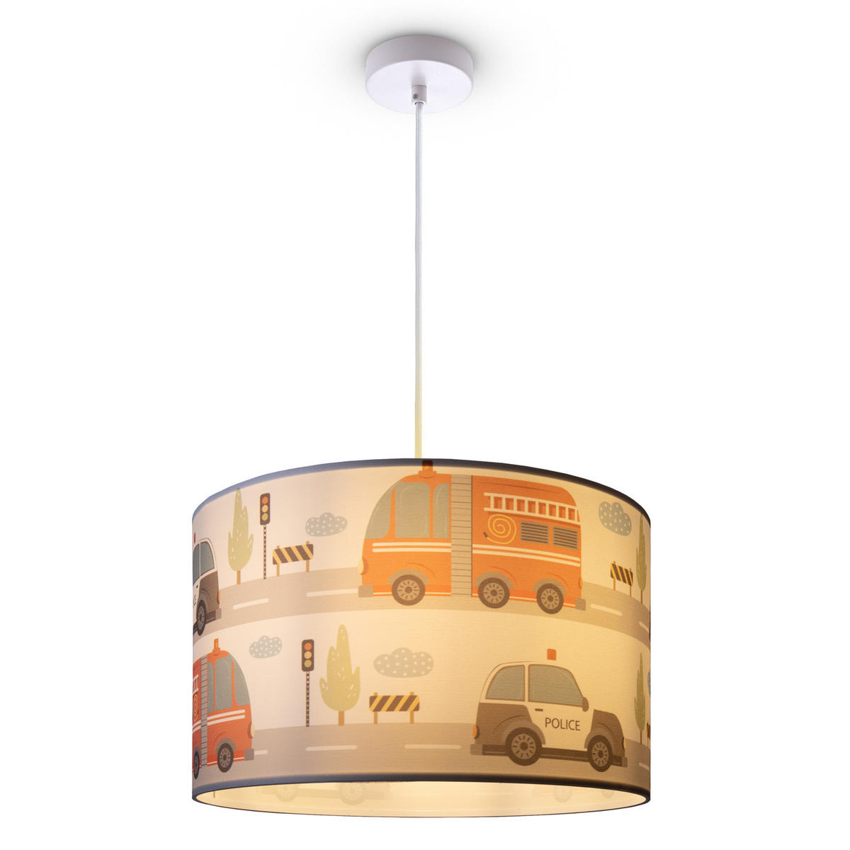 PENDELLEUCHTE Hugo Pd1 Cap 318 - Weiß, Metall (45.5/45.5/27cm) - Paco Home