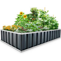 HOCHBEET Metall 174 x 90 x 30 cm Grau - Grau, Metall (91.4/30.5/172.7cm)