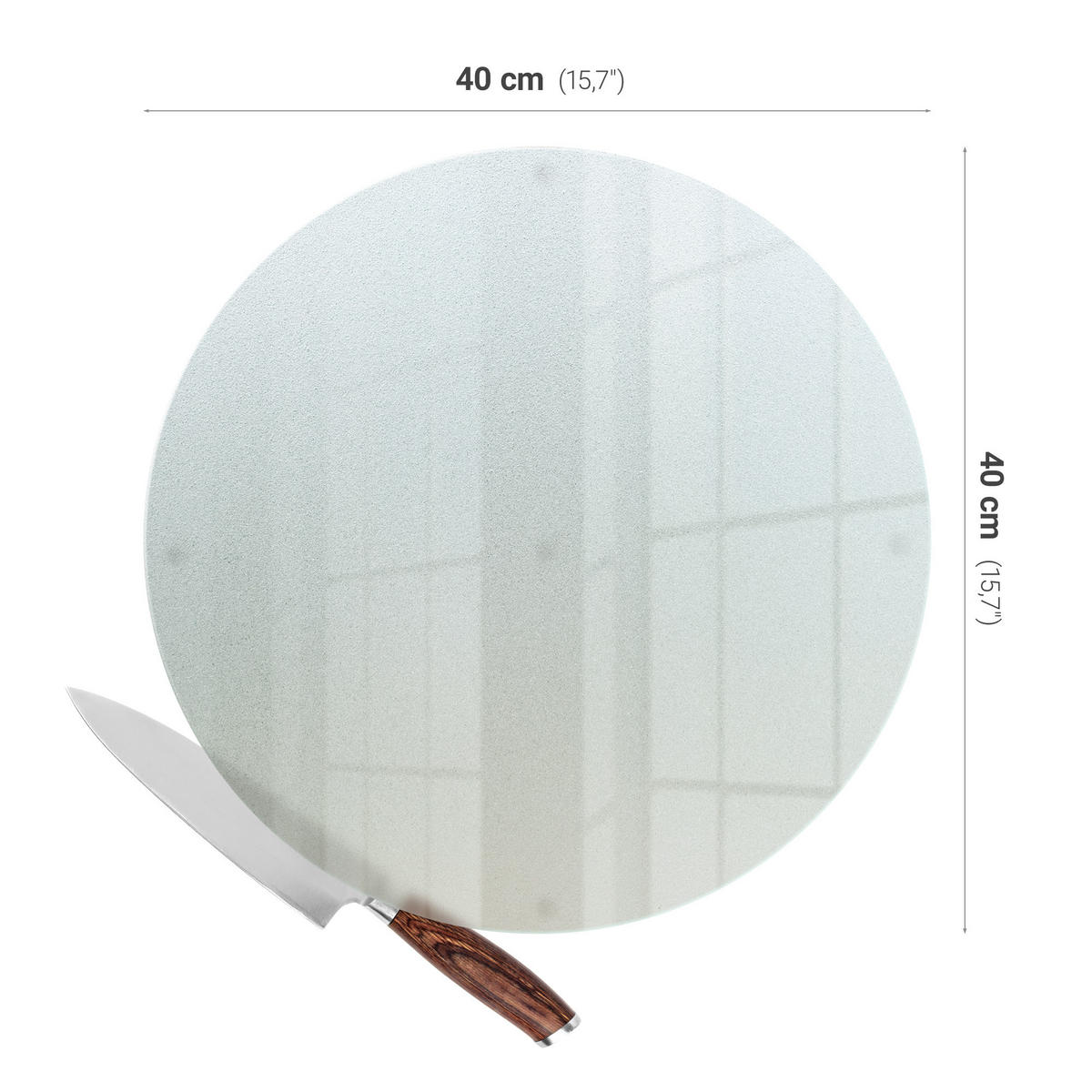 GLASPLATTE Ø40 cm transparent - Transparent, Glas (40/40/0.4cm) - Wallfluent