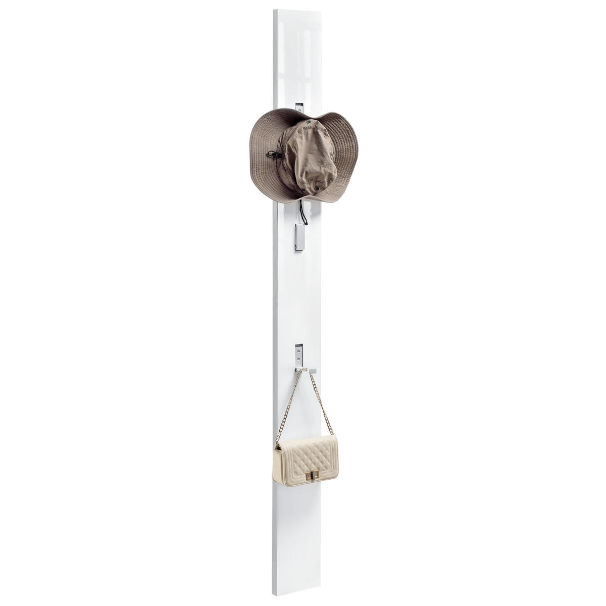 HAKENLEISTE Hansnes - Weiß, Holzwerkstoff/Metall (15/165/3cm) - [en.casa]