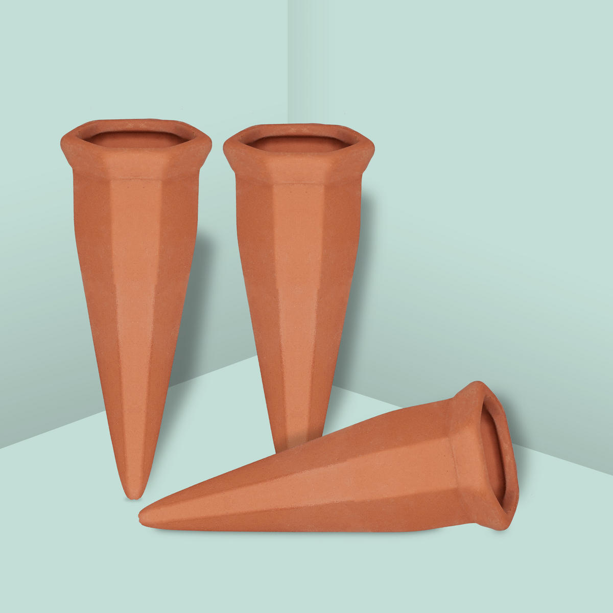 14XTONKEGEL - Hellbraun, Keramik (5/13/4.5cm) - Relaxdays