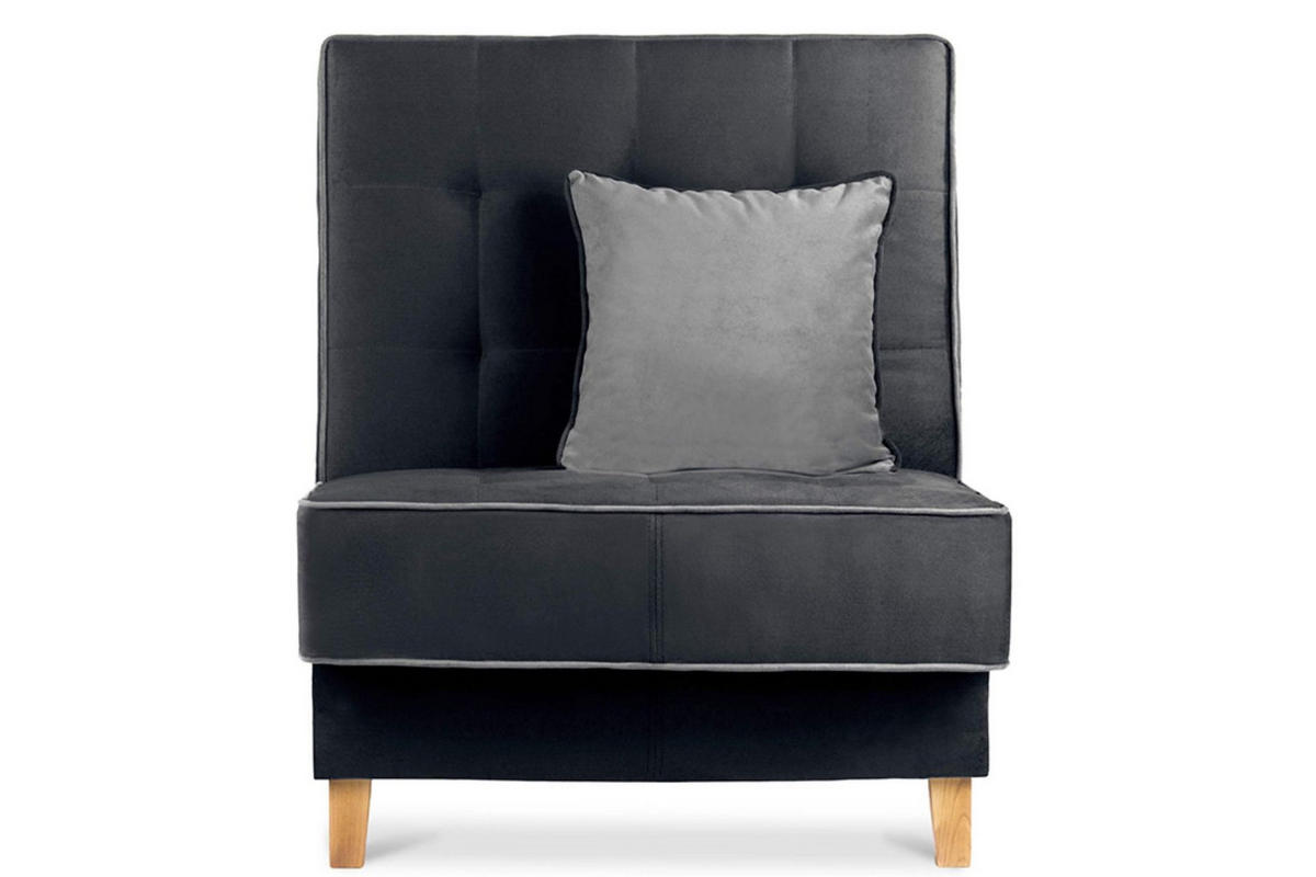 KLAPPSESSEL DOZER einem kleinen Bettkasten, Schwarz - Schwarz, Textil (80/94/93cm) - KONSIMO®