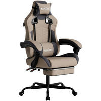 GAMING Stuhl mit Fußstütze Beige - Beige, Textil (57/45/52cm)