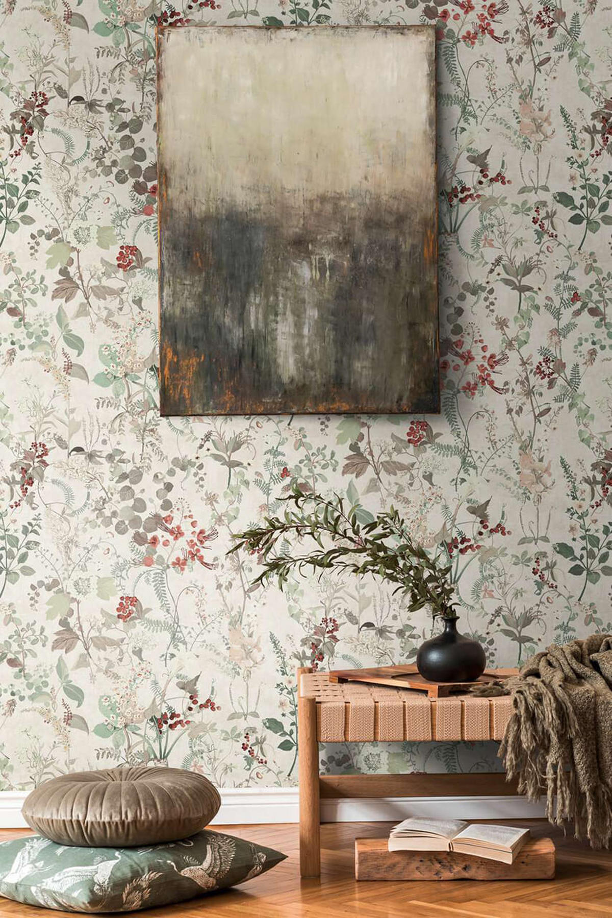 VLIESTAPETE Weiß 53/1005 cm - Grün, Textil (53/1cm) - KUNSTLOFT