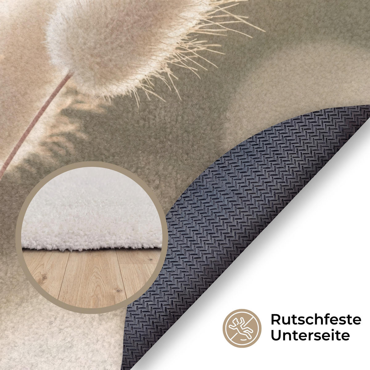 KOBERCE - Chvostoskok - Biely - Slnečné svetlo - 90x90 cm - béžová, textil/plast (90/90cm) - OnlyWow