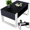 COUCHTISCH Holzwerkstoff rechteckig stabil Schwarz-Weiß 45/53,6/92cm - Schwarz/Weiß, Holzwerkstoff (53.6/92/45cm) - CraftPAK