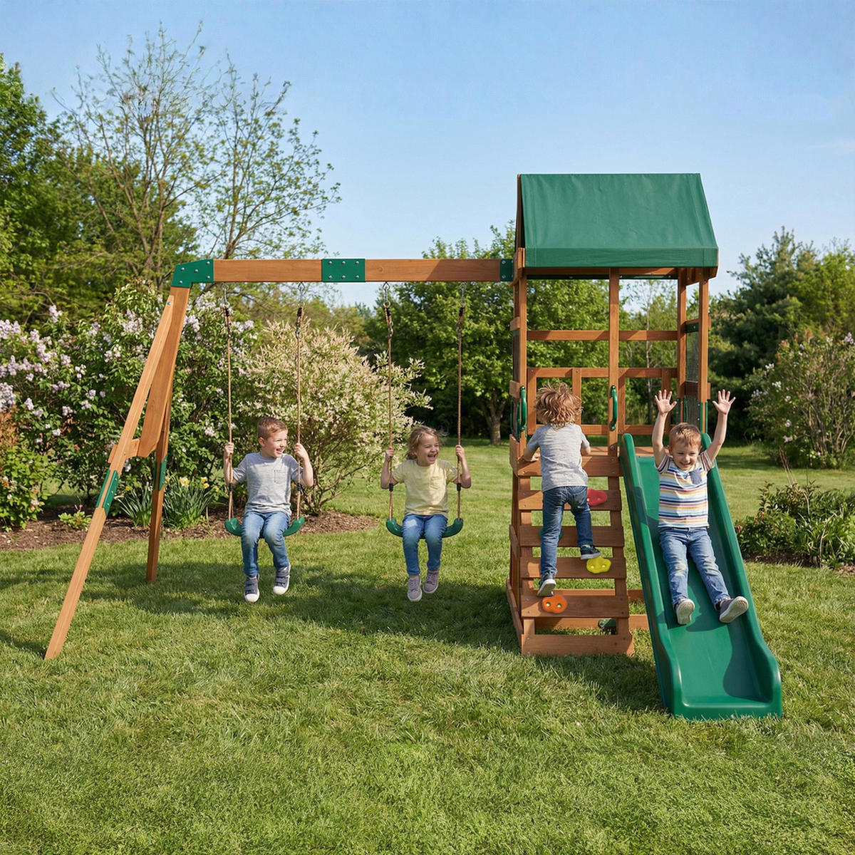 RUTSCHE DE-09355 Grün - Grün, Holz (284/233/315cm) - ComfortXL