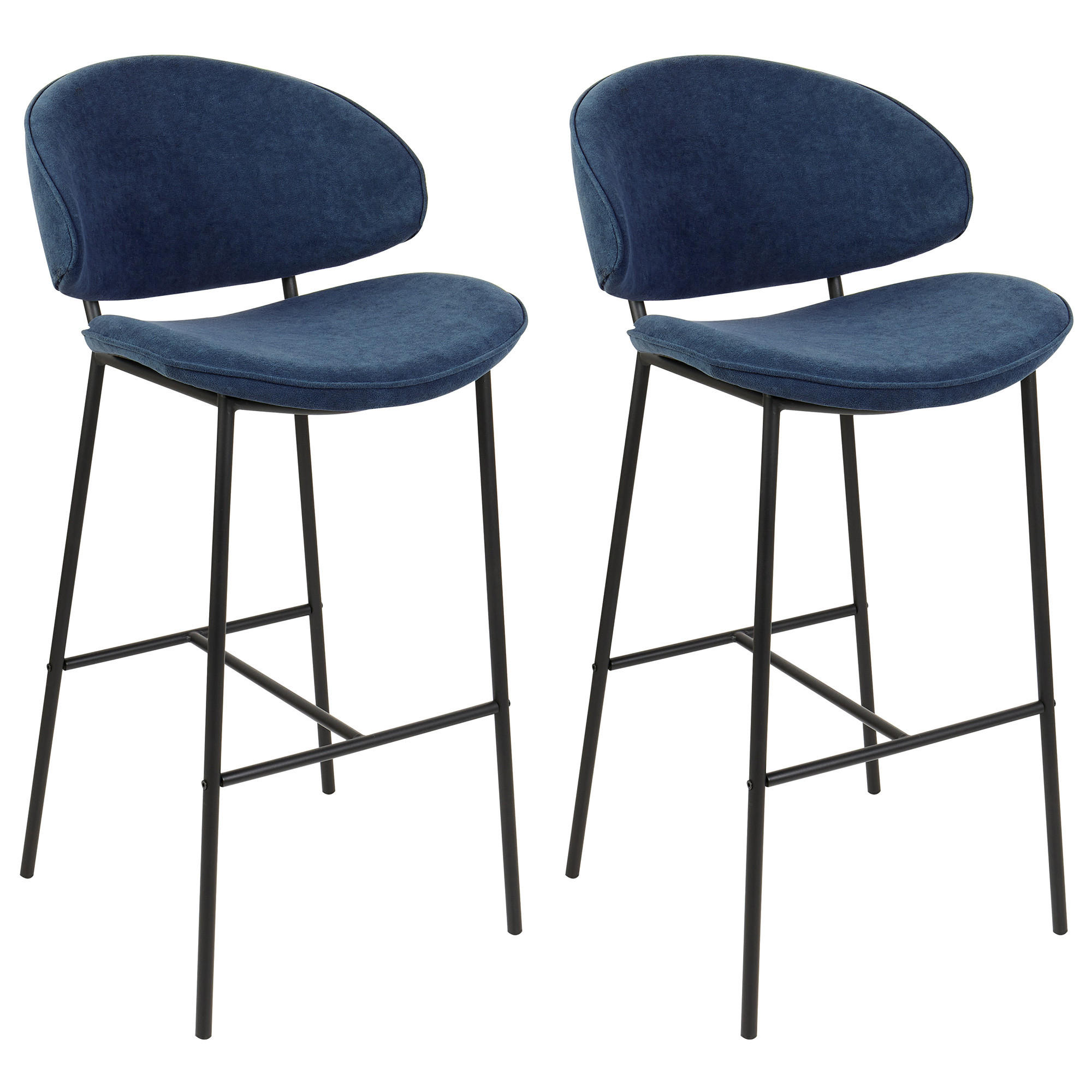 SCAUNE DE BAR set de 2 albastră marin Kiana