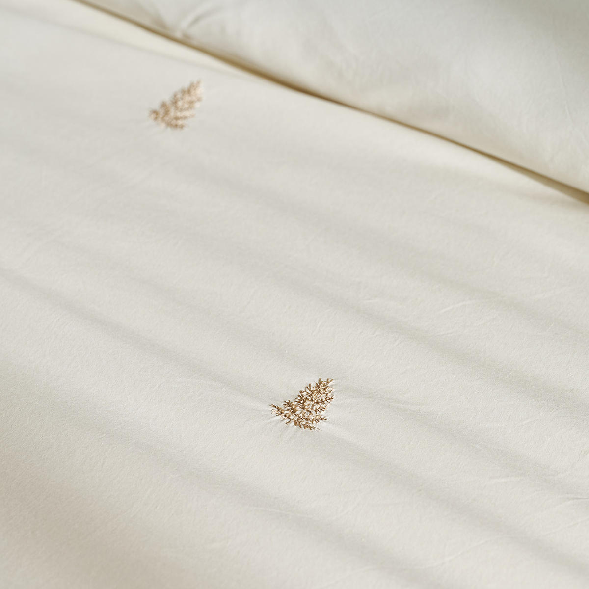 BETTWÄSCHE Baumwoll GENNA, 160x200 cm, Beige, Winter Weihnachten Bettbezug, Weihnachtsdeko, Christmas, Weihnachtsmotiv - Beige, Textil (160/200cm) - home&you