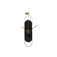 WANDUHR Design Schwarz 20/90 cm - Schwarz, Holzwerkstoff/Metall (2.71/90/2cm) - ONZENO