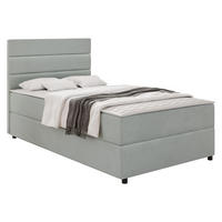 BOXBETT Elen - H3 - Hellgrau/Schwarz, Holz/Holzwerkstoff (90/200cm) - MIRJAN24