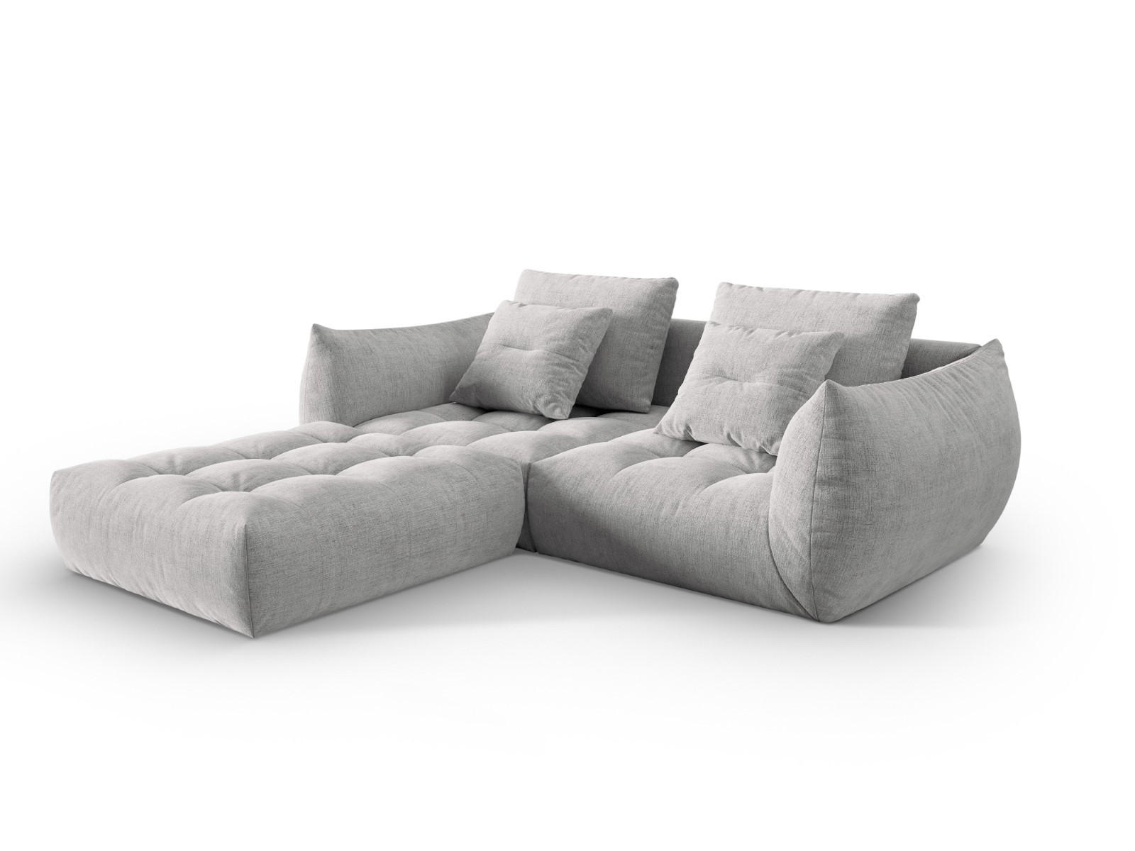 SOFA modular Bloom aus strukturiertem Stoff silber 3 Sitzplätze - Silberfarben, Textil (216/232cm) - Micadoni