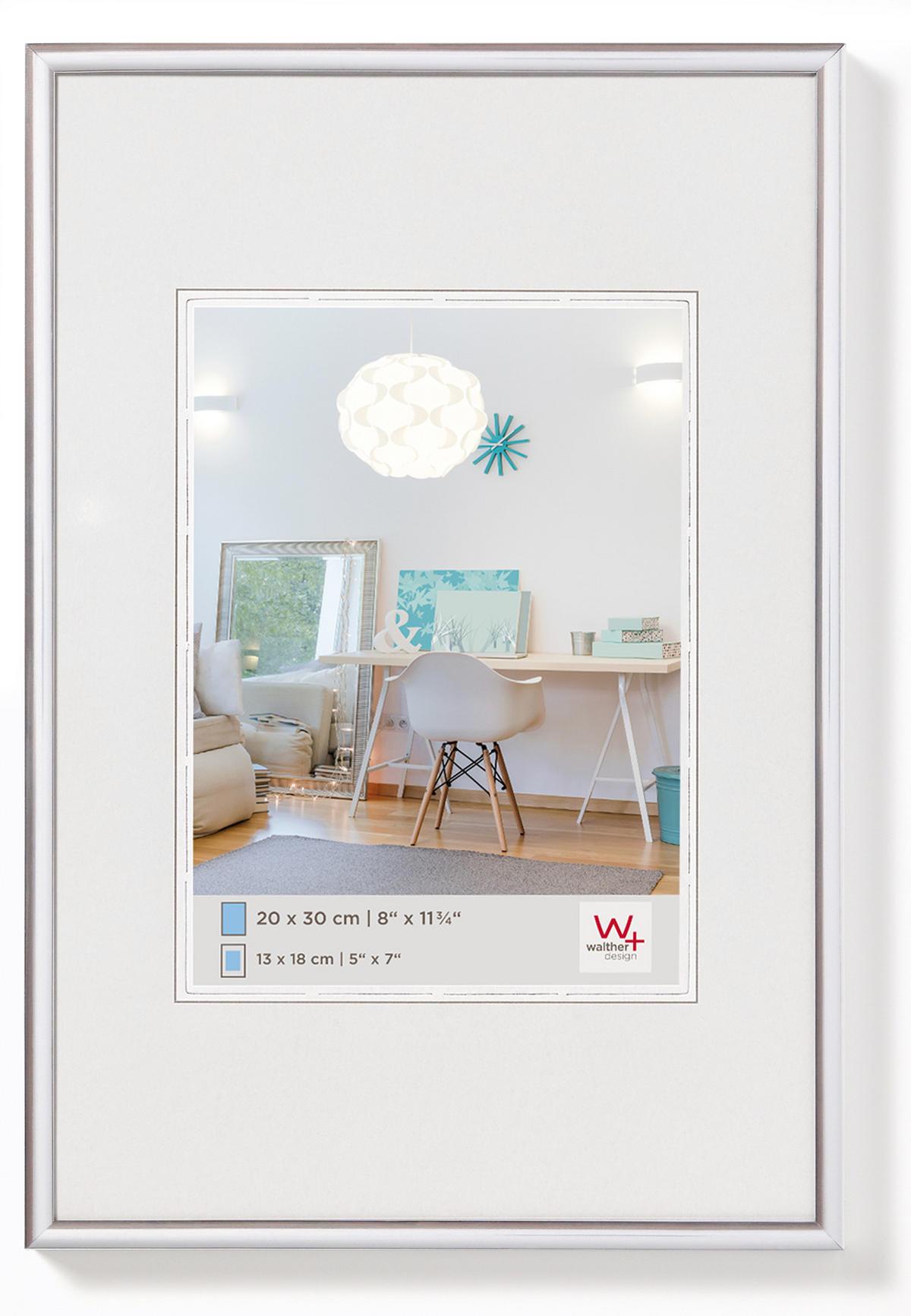 KUNSTSTOFFRAHMEN New Lifestyle Kst.Rahmen 15x20 cm silber - Silberfarben, Kunststoff (15.9/21/1.4cm) - walther design