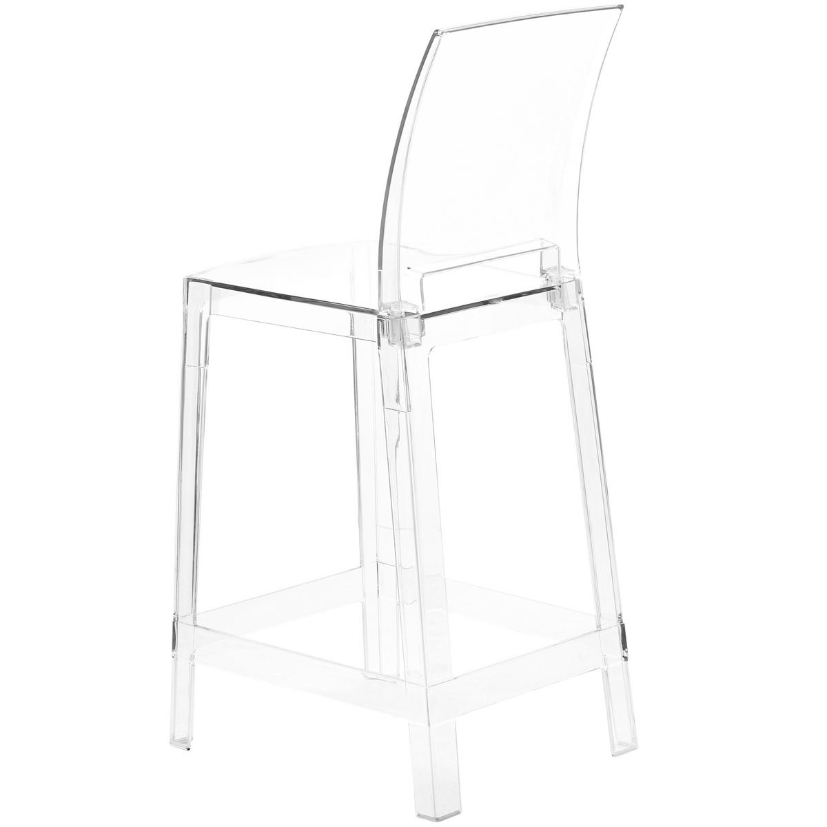 BARSTÜHLE 2er-Set Kunststoff Transparent Wellington - Transparent, Kunststoff (41/99/48cm) - Beliani