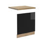 FRONTBLENDE R-Line Schwarz Hochglanz 60 cm, AP Eiche - Schwarz Hochglanz/Eiche Wotan, Holzwerkstoff (60/57.2/1.6cm) - Vicco