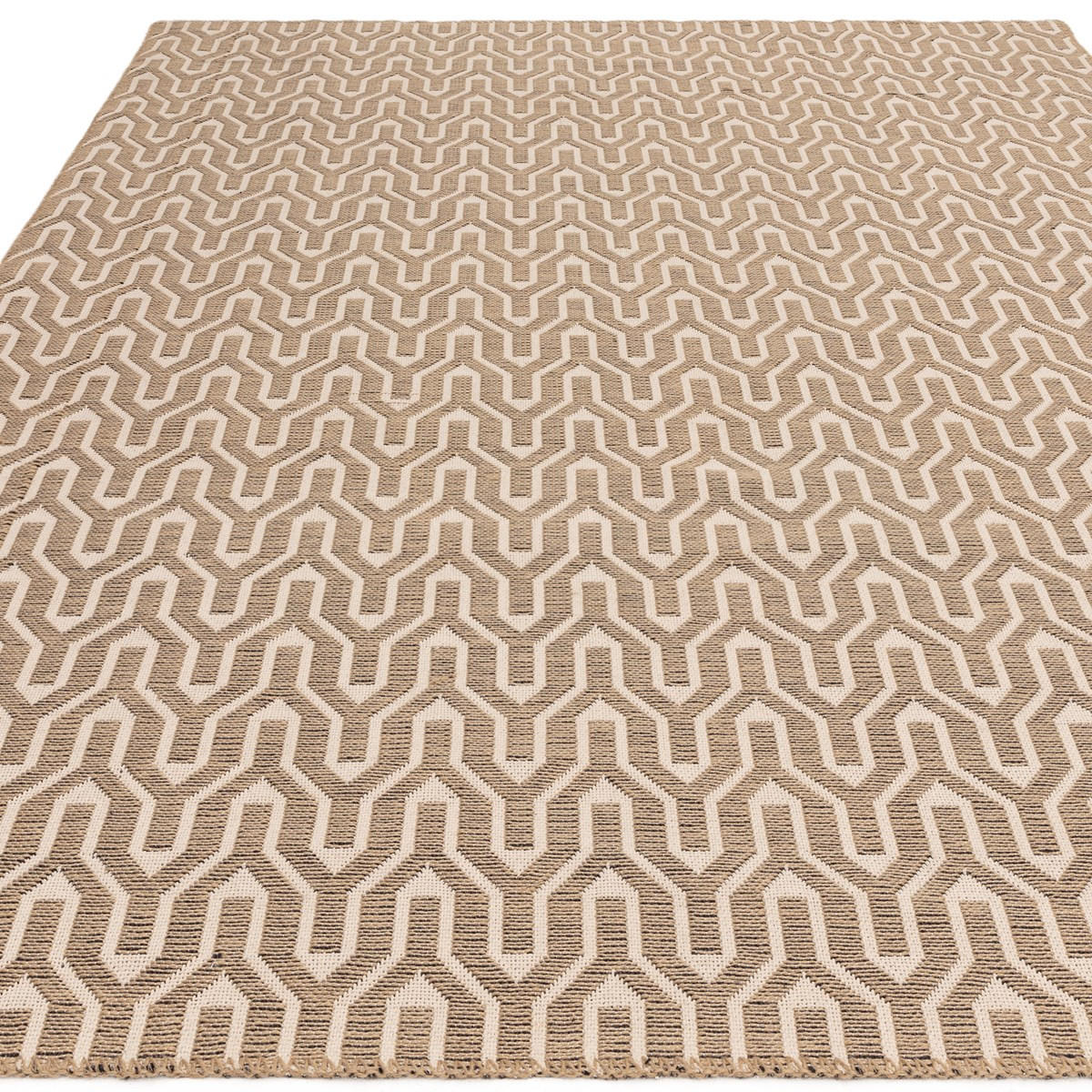 TEPPICH Moderner aus Natural Materials und Baumwolle LATTICE Beige 200 x 290 cm - Beige, Naturmaterialien (200/290cm) - Novatrend