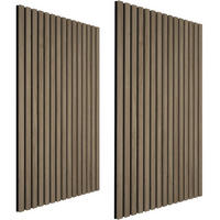 AKUSTIKPANEELE 2er Set Sonic Wall,je 60 x 120 x 2,1 cm, Größe flexibel anpassbar,Eiche dunkel - Wildeiche, Holz (60/120/120cm) - tectake