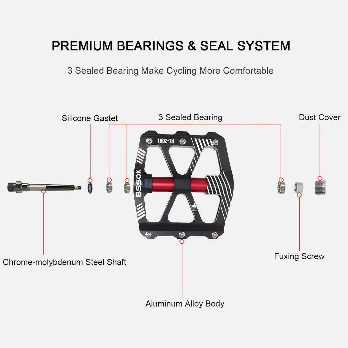 FAHRRADPEDALE Set CNC Aluminium Schwarz - Schwarz, Metall (9.7/1.5/9.7cm)