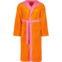 BADEMANTEL UNISEX KAPUZE POPPY ELECTRIC ORANGE/PRIM ROSE - 0033 - Orange, Textil (Snull) - Vossen