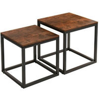 COUCHTISCH 2er-Set, braun, 50/50/50,5 cm und 45/45/45,5 cm - Braun, Holzwerkstoff (50/50/50.5cm)