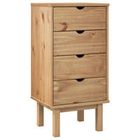 SCHUBLADENSCHRANK OTTA 45x39x90 cm Massivholz - Braun, Holz (45/90/39cm) - furnicato
