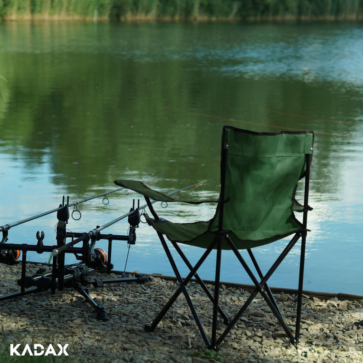 Klappstuhl 82 x 46 cm Grün - Grün, Metall (46/82cm) - KADAX