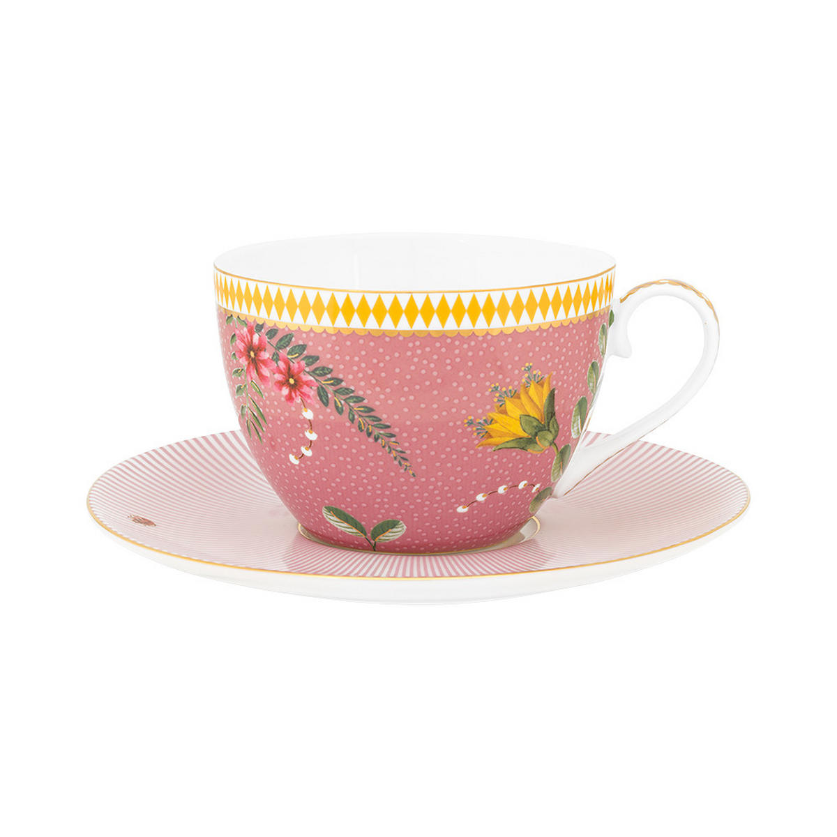 TASSEN & UNTERTASSEN 2er-Set La majorelle rosa 280 ml - Rosa, Keramik (16.8/12.2/16.8cm) - Pip Studio
