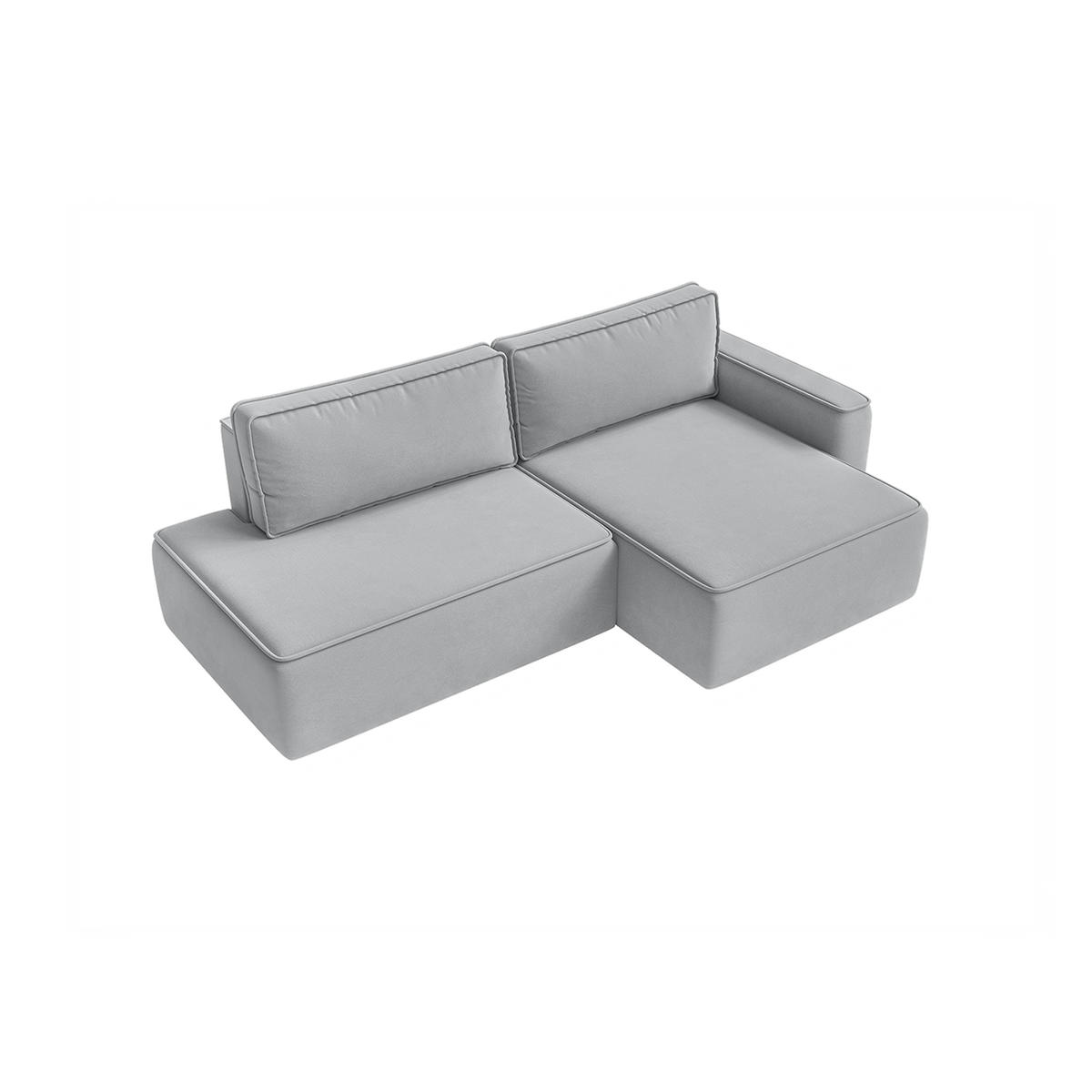 ECKSOFA Sarro mit Schlaffunktion, Silber - Silberfarben, Textil (260/165cm) - Fedve