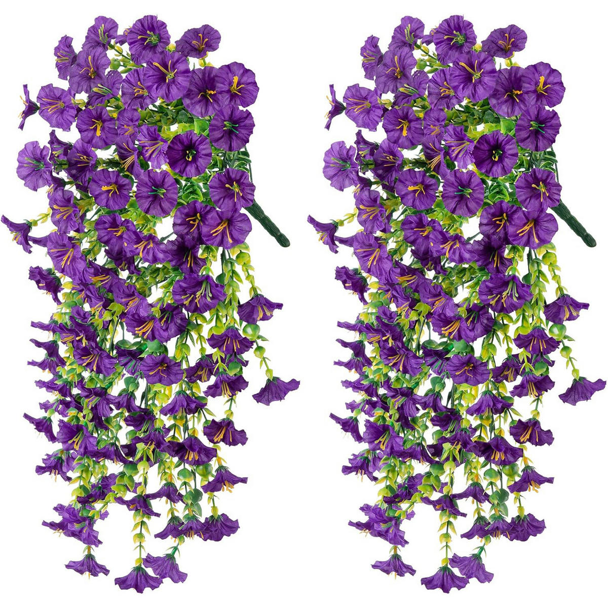 KUNSTBLUME 2 Stück Kunstblumen Veilchen Hängend - Lila, Kunststoff (75cm) - Kaket