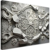 WANDBILD grau 3d abstraktion - Silberfarben, Textil (60/40cm) - Feeby