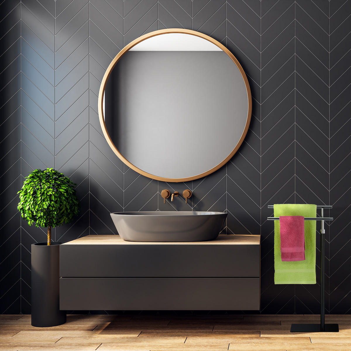 HANDTUCHSTÄNDER - Schwarz, Metall (44/78/20cm) - Relaxdays