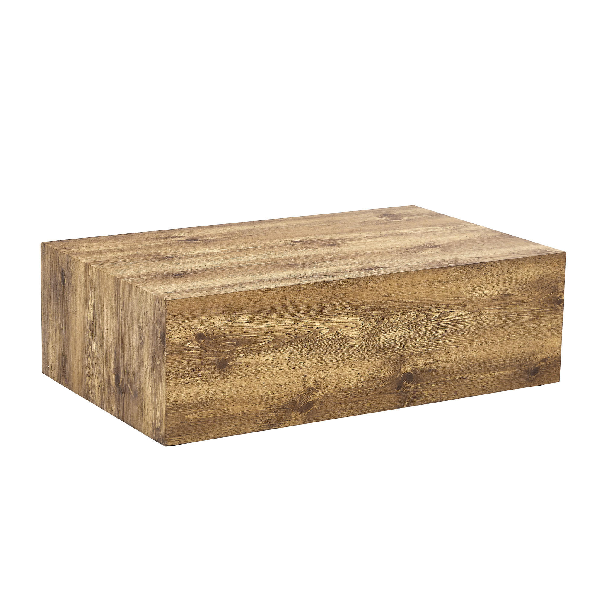 COUCHTISCH aus MDF 90x50x30 cm in Naturfarben mit rutschfesten Füßen - Naturfarben, Holzwerkstoff (90/50/30cm) - Modfu