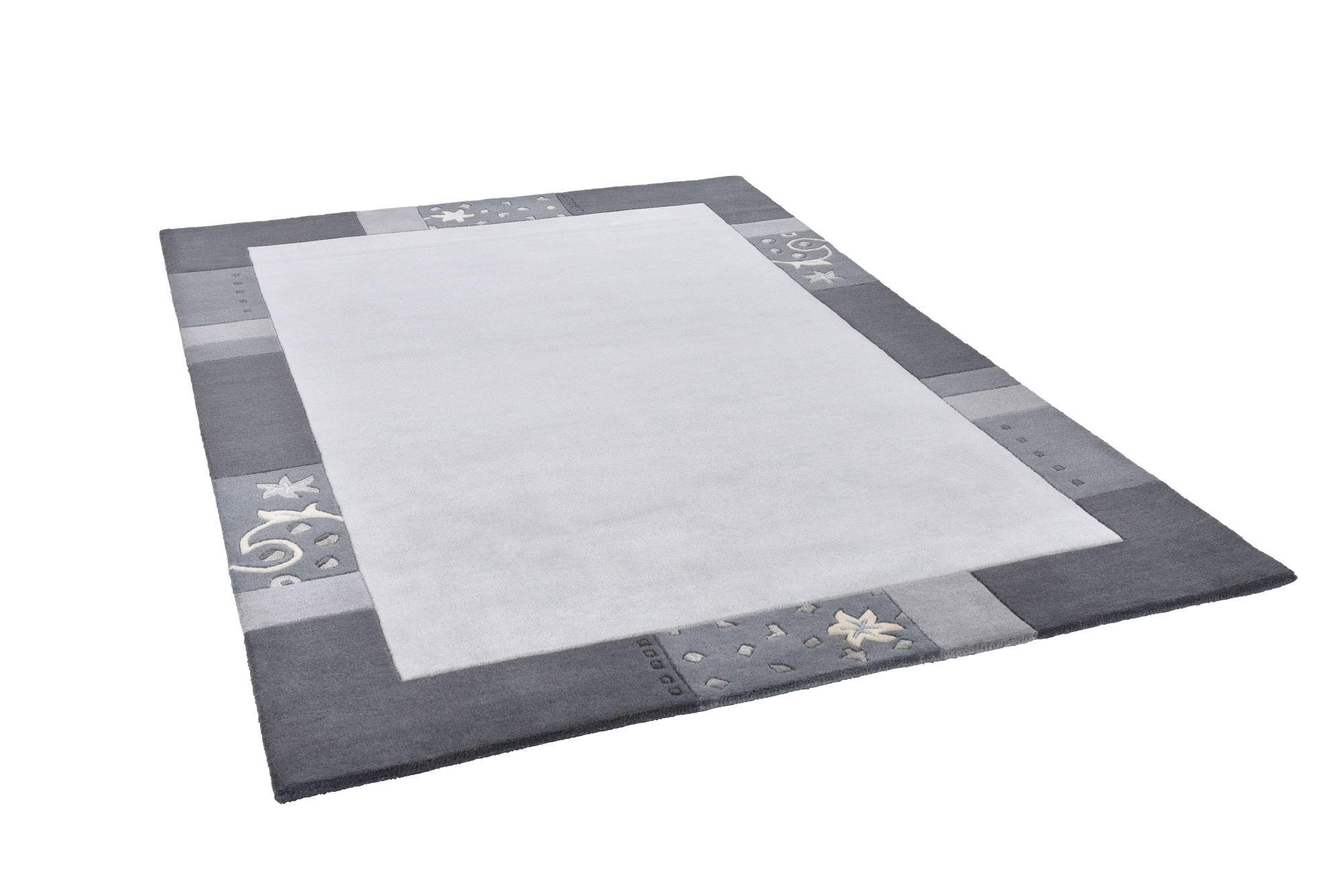 HANDTUFTTEPPICH Royal Ganges 240x340 cm - Silberfarben, Textil (240/340cm) - THEKO
