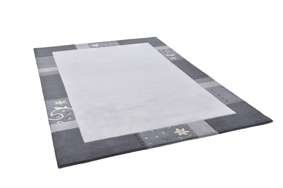 HANDTUFTTEPPICH Royal Ganges 160x230 cm - Silberfarben, Textil (160/230cm) - THEKO