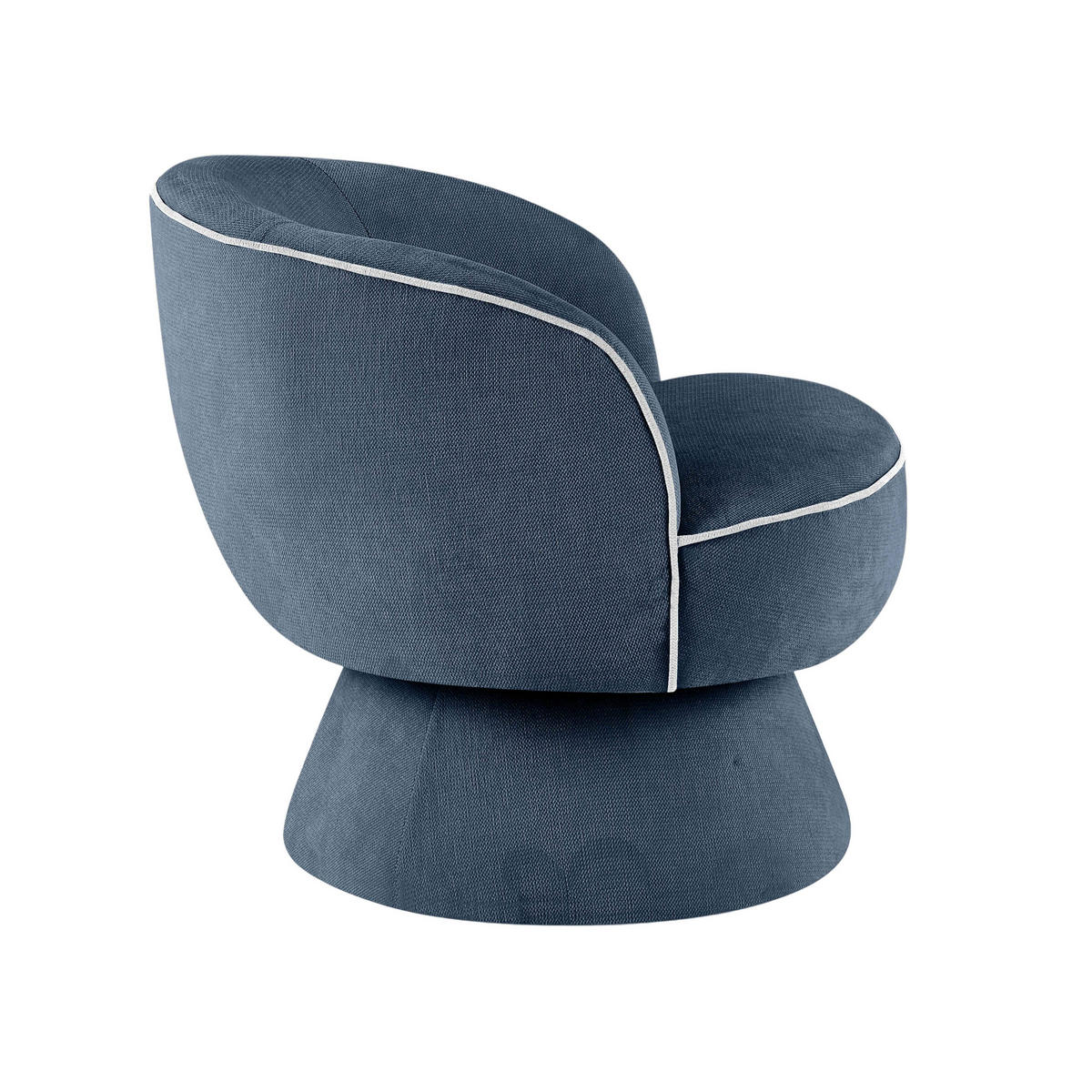 SESSEL, Dunkelblau - Blau, Holz/Textil (66/71/80cm) - Oviala