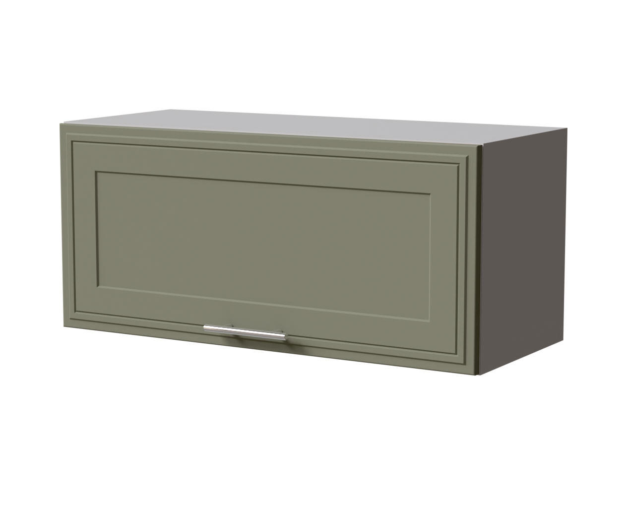 KLAPPHÄNGESCHRANK Salo W4B/80 Grau / Reed Green Matt 80 / 32,5 / 36cm - mit Blum Aventos Klappenbeschlag - Grau/Grün, Holz/Holzwerkstoff (80/36/32.5cm) - Feldmann-Wohnen