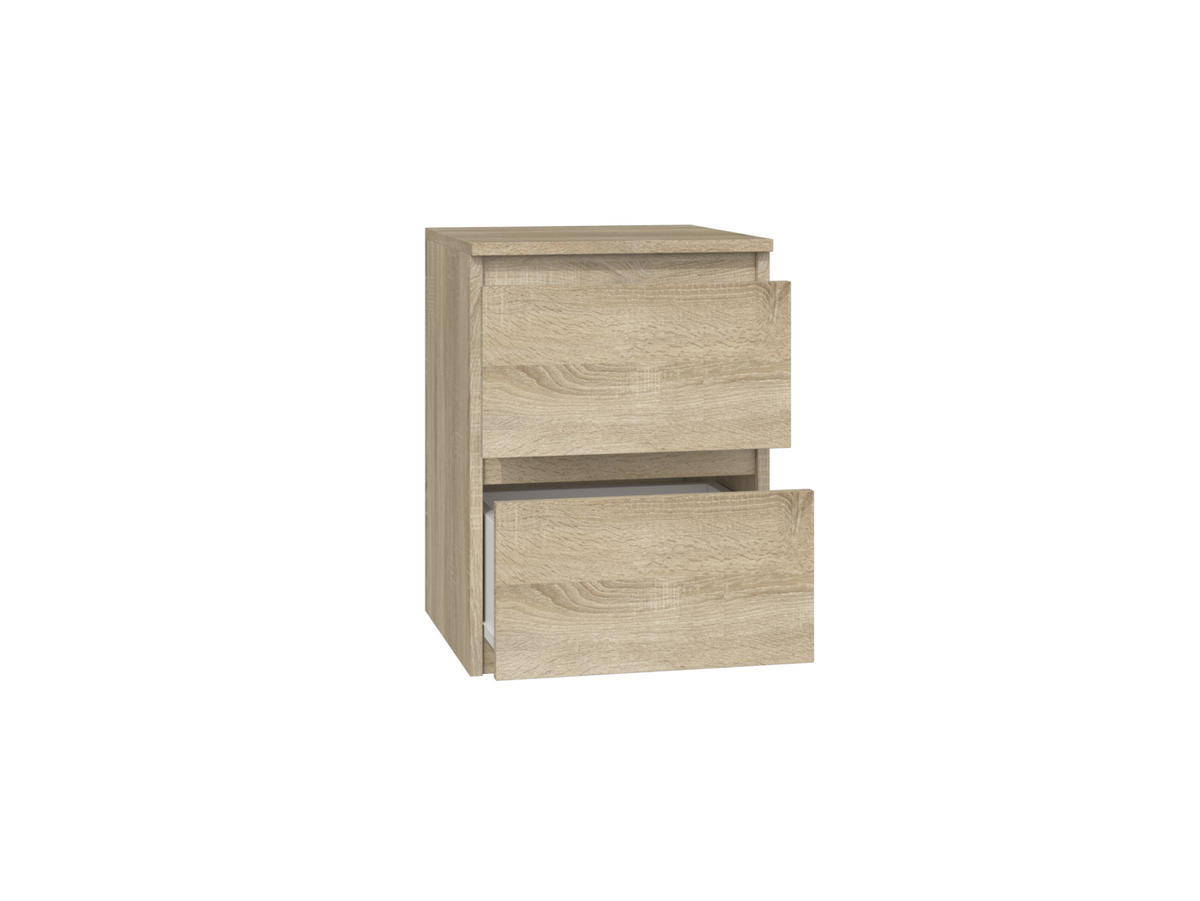 NOČNÍ STOLEK Sonoma 30/40/30 - bílá/černá, kompozitní dřevo (30/40/30cm) - RAUMHIRSCH FURNITURE