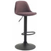 BARHOCKER Kilian, Gestell schwarz, Stoff Braun - Schwarz/Braun, Textil/Metall (39/100/43cm) - TPFLiving