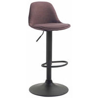 BARHOCKER Kilian, Gestell schwarz, Stoff Braun - Schwarz/Braun, Textil/Metall (39/100/43cm) - TPFLiving