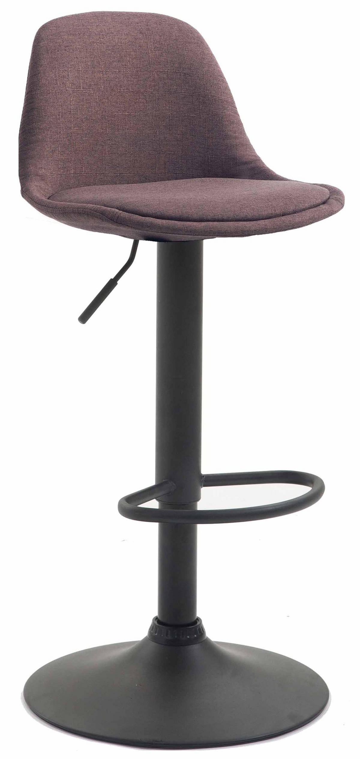 BARHOCKER Kilian, Gestell schwarz, Stoff Braun - Schwarz/Braun, Textil/Metall (39/100/43cm) - TPFLiving