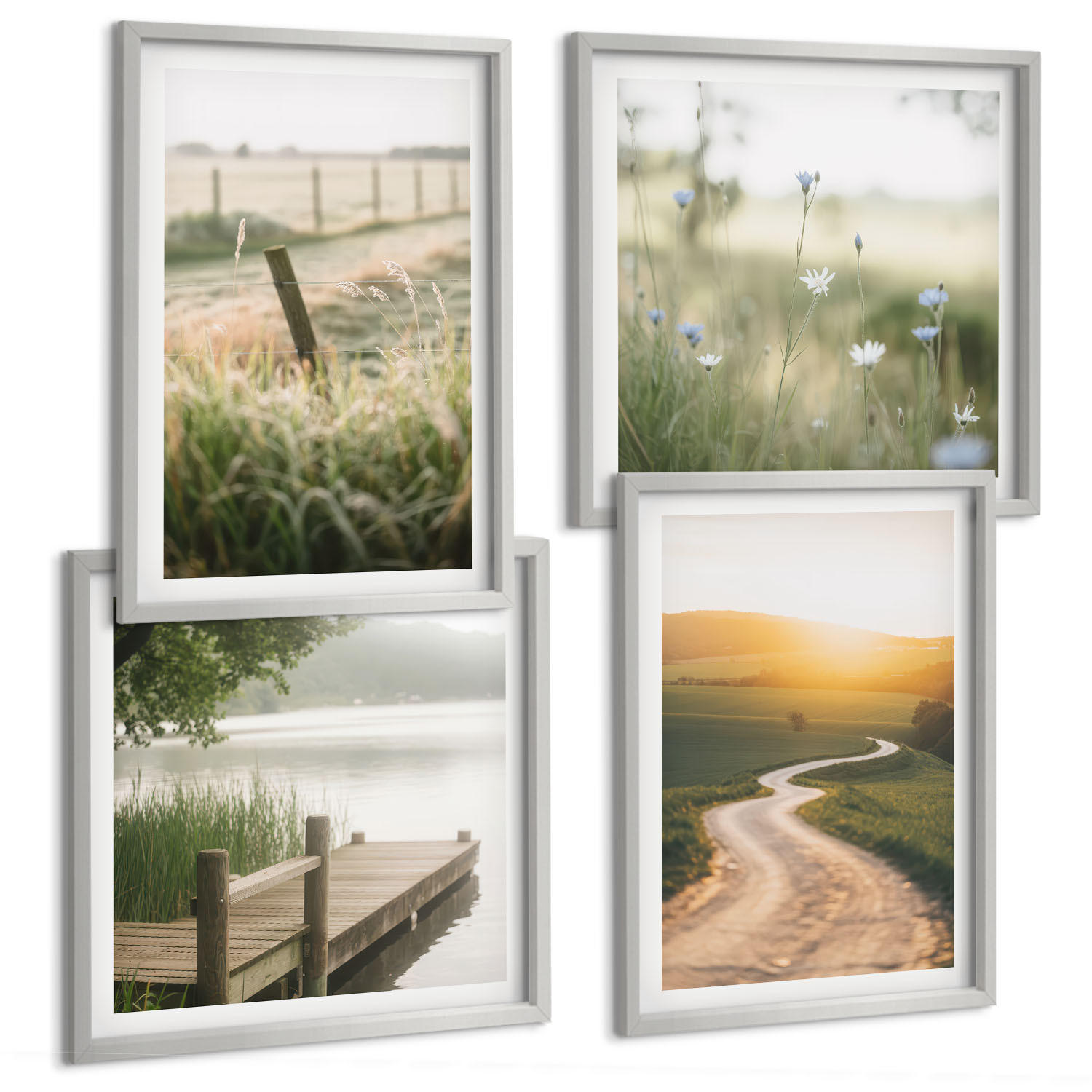 Tulup Bilder Silber 50x50 cm
