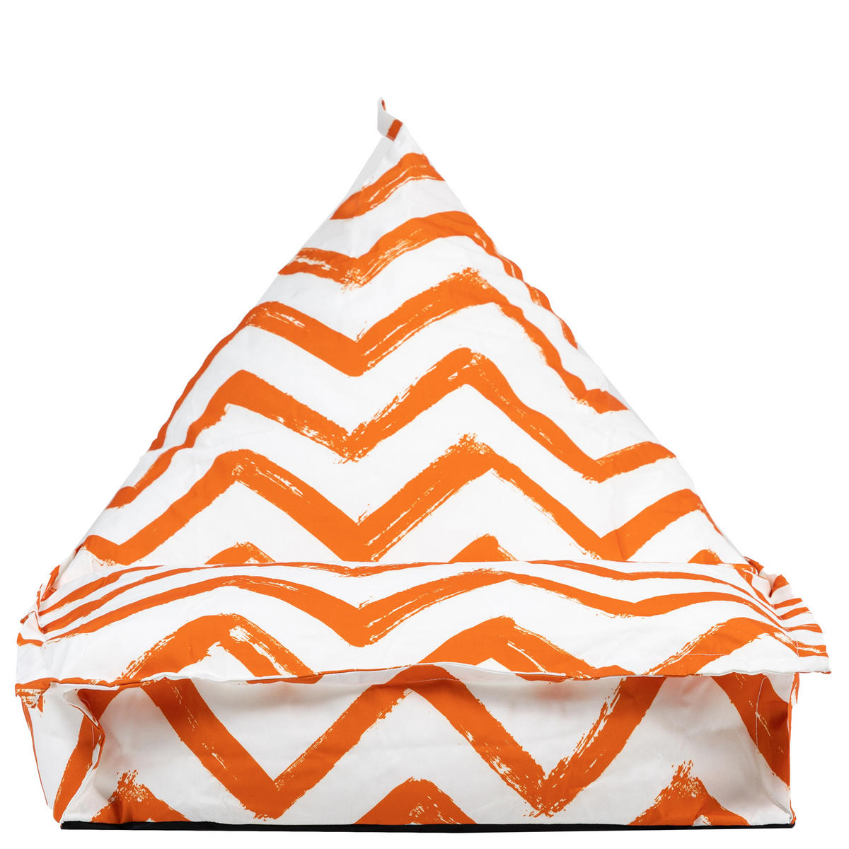 KINDERSITZSACK Liege Zickzack - Orange, Textil (72/66/102cm) - icon